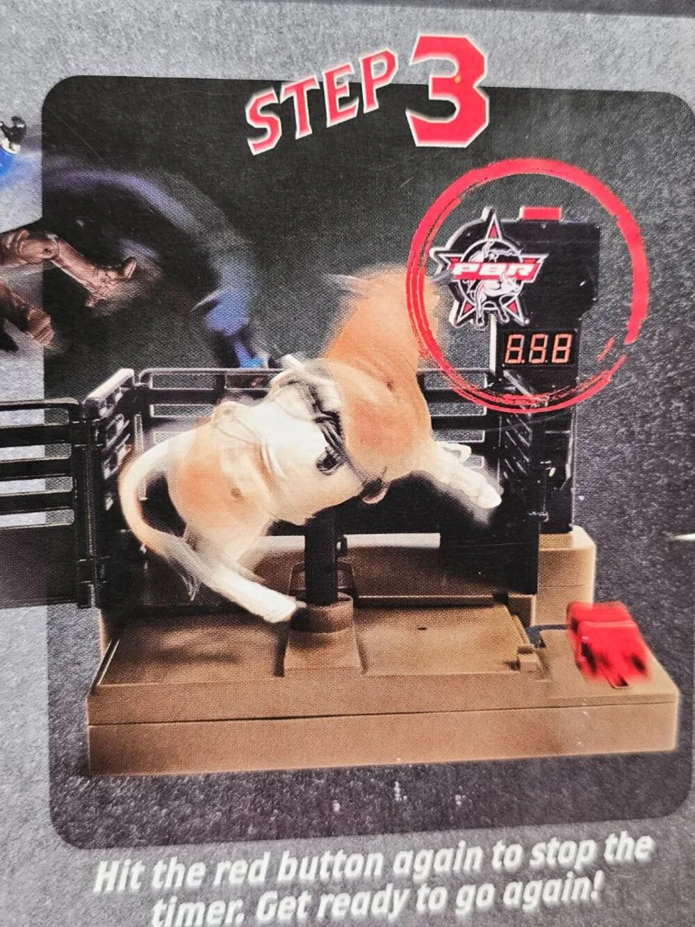 New Country Toy PBR Bucking Bull & Rider Playset Battery Interactive #811